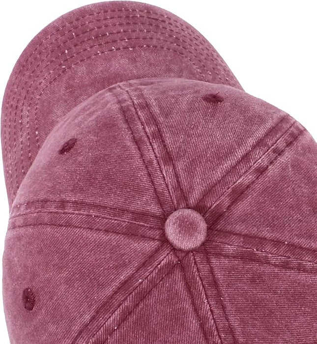 HH HOFNEN Men Women Washed Distressed Twill Cotton Baseball Cap Vintage Adjustable Dad Hat