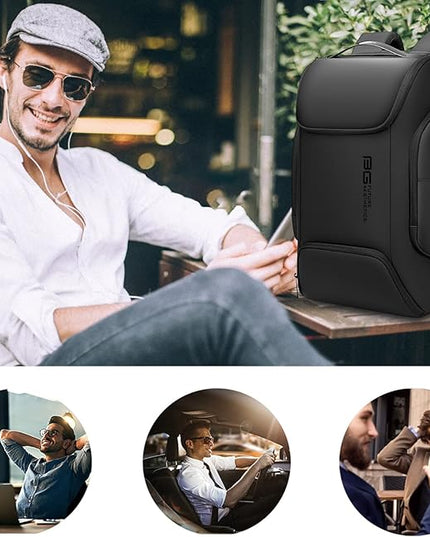 BANGE Business Laptop Smart backpack Can Hold 15.6 Inch Laptop Commute Backpack Carry on bag for men and women (Black)