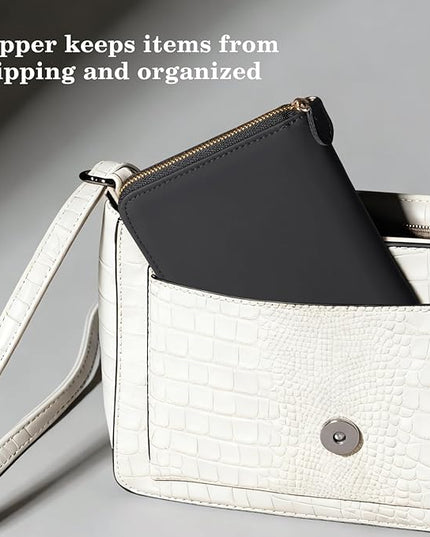 CoBak Passport Holder Cover with Safe Zipper Closure, Premium Passport Wallet for Travel, RFID Blocking Card Case, Waterproof Travel Accessories for Man, Black Grain