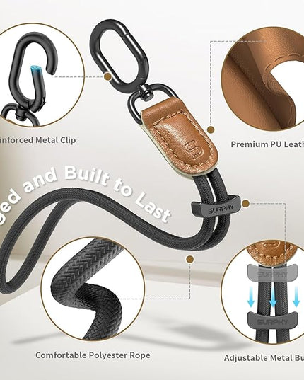SURPHY Phone Wrist Strap, Keychain Wristlet, Phone Strap Charm with Tether Tab, Cellphone Lanyard Wrist, Key Chain for Women