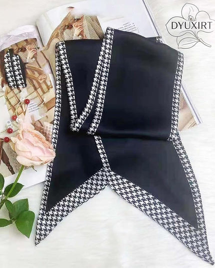 Head Scarf Purse Handle Neck Satin Hair Scarfs For Bag Lightweight Silky Long Thin Women's Fashion Scarves 59 * 5.9”