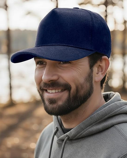MEINICY Vintage Trendy Trucker Hat, Structured 5-Panel Snapback Hat, Adjustable Cotton Solid or 2-Tone Baseball Cap Men Women