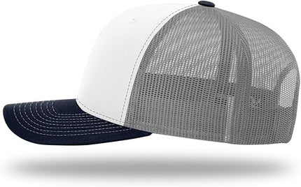 Richardson 112 Trucker Hat - Premium Adjustable Snapback Hat - Structured Six Panel Richardson Blank Caps