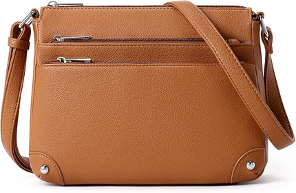 WESTBRONCO Crossbody Bags for Women, Medium Size Shoulder Handbags, Satchel Purse with Multi Zipper Pocket