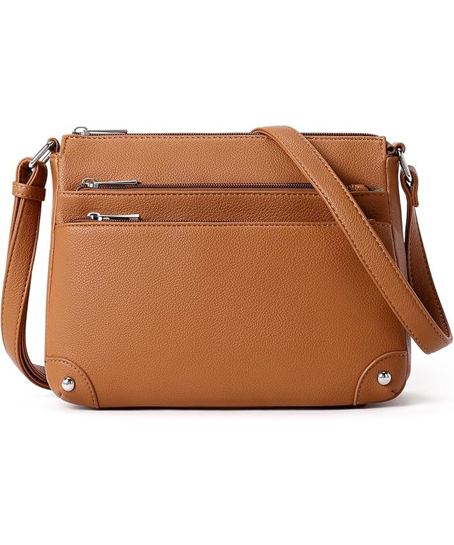 WESTBRONCO Crossbody Bags for Women, Medium Size Shoulder Handbags, Satchel Purse with Multi Zipper Pocket