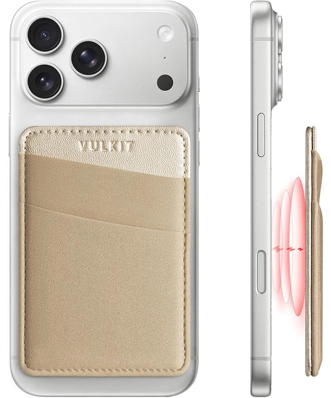 VULKIT Magnetic Phone Wallet for MagSafe- RFID Blocking - Card Holder Wallet for iPhone 16/15/14/13/12 Series & Phone Case with MagSafe