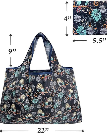 allydrew Large Foldable Tote Nylon Reusable Grocery Bags
