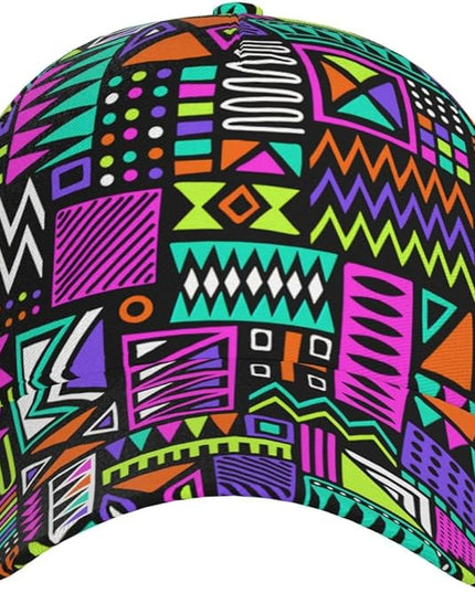 African Ethnic Tribal Style Baseball Cap for Men Women, Fashion Adjustable African Hat Casual Trucker Hats Sun Caps