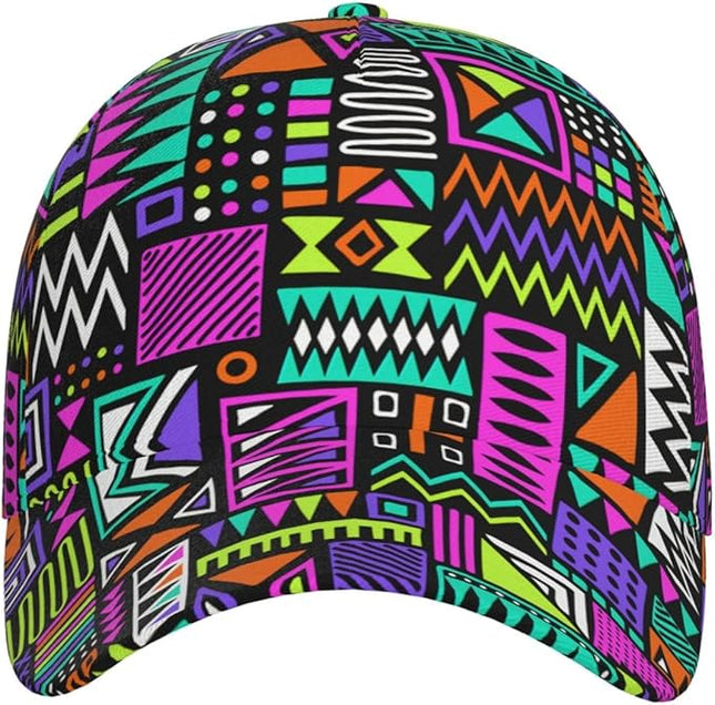 African Ethnic Tribal Style Baseball Cap for Men Women, Fashion Adjustable African Hat Casual Trucker Hats Sun Caps
