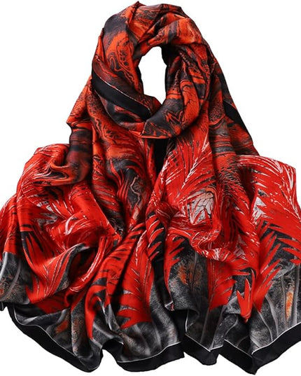 Fashion Scarves Scarf 100% Silk Feeling Scarf Silk Like Scarves Long Lightweight Sunscreen Shawls for Women