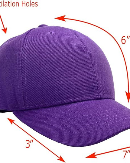 Falari Wholesale Bulk Lot 12-Pack Baseball Cap Adjustable Size Plain Blank Solid Color