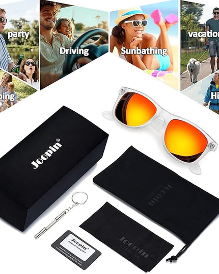 Joopin Square Sunglasses Polarized UV Protection Trendy Designer Sun Glasses Men Women