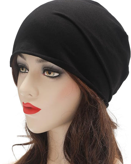 ZLYC Cotton Thin Slouchy Beanie Hat for Men Women Fashion Soft Stretch Knit Skull Cap