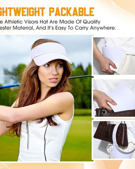 Silkfly 36 Pack Sun Visor Hats Adjustable Sports Athletic hat UV Protection Sun Visor Cap for Men Women Tennis Running Golf