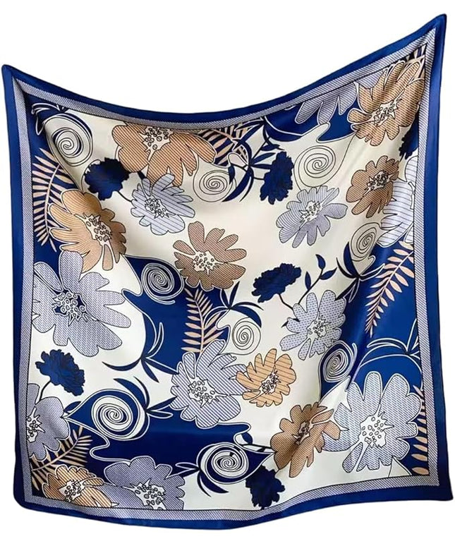 Julunar Silk Like Head Scarf for Women - Satin Large Hair Scarves - 35" Square Silk Hair Wrap for Sleeping with Gift Packed