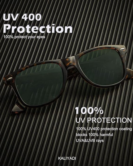 KALIYADI Polarized Sunglasses for Men and Women Matte Finish Sun glasses Color Mirror Lens UV Blocking (3 Pack)