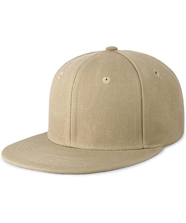 CHOK.LIDS Flat Bill Visor Classic Snapback Hat Blank Adjustable Brim High Top End Trendy Color Style Plain Tone Baseball Cap