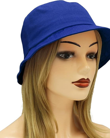 Umeepar Unisex Cotton Packable Bucket Hat Sun Hat Plain Colors for Men Women