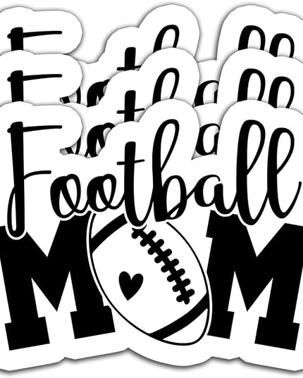 (3PCS) Football Mom Sticker Decals Football Stickers Waterproof Vinyl Decal for Book Laptop Tumblers, Cups, Water Bottles, Phone Case, Football Gifts for Mom Mama Mother's Day, 3" x 2.2 "