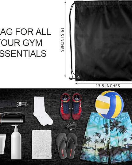 GoodtoU Drawstring Backpack Bulk, 40 Pcs Draw String Bags Cinch Bag Drawstring Gym Bag Sackpack bags for Women Men, Black