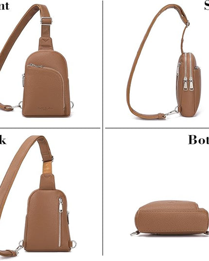 INICAT RFID Blocking Sling Bag Anti Theft Crossbody Bags Women Valentine's Day Gifts Travel Purses Vegan Leather