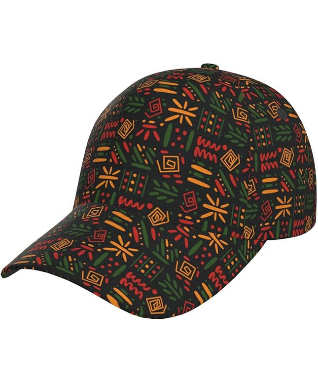 African Ethnic Tribal Style Baseball Cap for Men Women, Fashion Adjustable African Hat Casual Trucker Hats Sun Caps