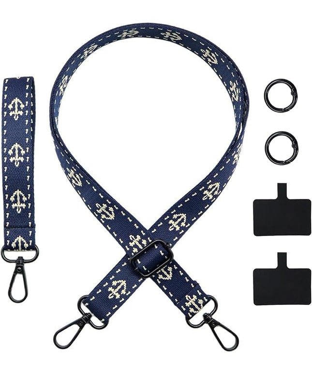 Adjustable 1" Width Phone Crossbody Lanyard and Wristlet Strap - Gift For The Lover In Your Life