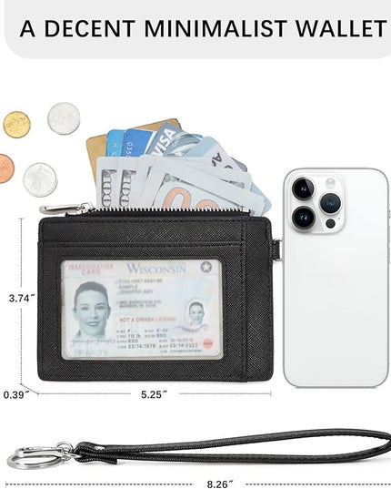 BOSTANTEN Small Wallet For Women RFID Leather Credit Card Holder Slim Wristlet Keychain Wallet With Zipper Pocket