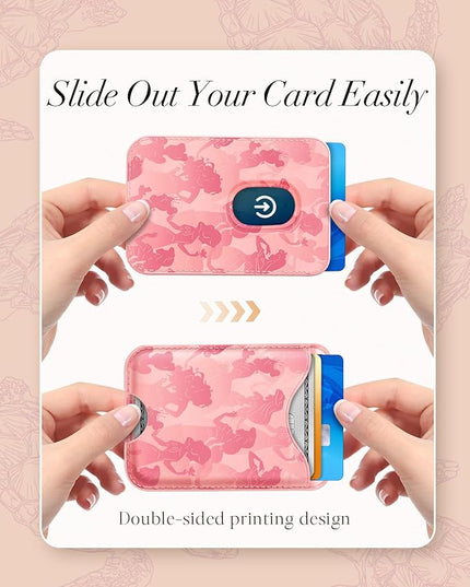 Shorogyt Compatible with Magsafe Wallet Magnetic Card Holder - Princess Phone Wallets for Women Teen Girls Cute Pattern for iPhone 17/16/15/14/13/12 Series Slim for Apple Mag RFID Magnet, Fit 3 Cards
