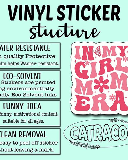 (3Pcs) in My Girl Mom Era Sticker, Decal Gifts for Mom Mama Grandma Nana Funny Decorate Books Laptop Phone Water Bottles Kindles Stickers Tumbler Sticker Waterproof Vinyl Decorate Sticker 3" Inch