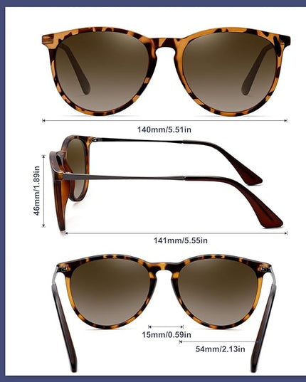 WOWSUN Retro Polarized Sunglasses Womens 2026 Trendy Round Classic Glasses