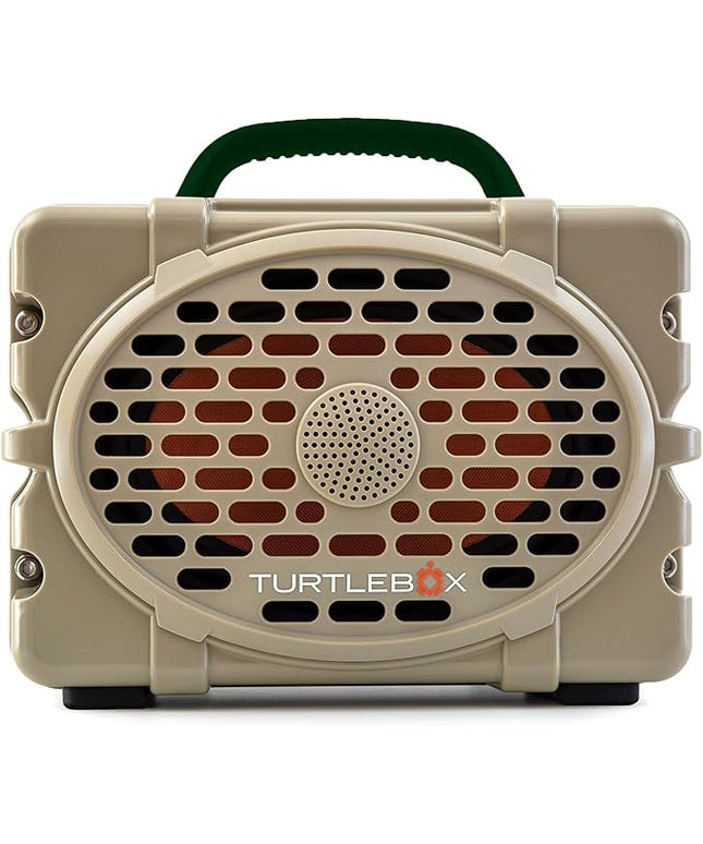 Turtlebox Original Gen 3: Portable Outdoor Bluetooth Speaker – Ultra-Loud (120dB), Waterproof (IP67), Rugged, Impact-Resistant, 3-Day Battery | Party Mode: Unlimited Pairing Stereo, Tan/Dark Green