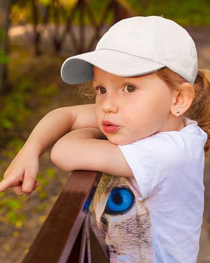 4 Pieces Toddler Baseball Hat Kid Baseball Cap Washed Cotton Adjustable Caps Hats for Boys Girls