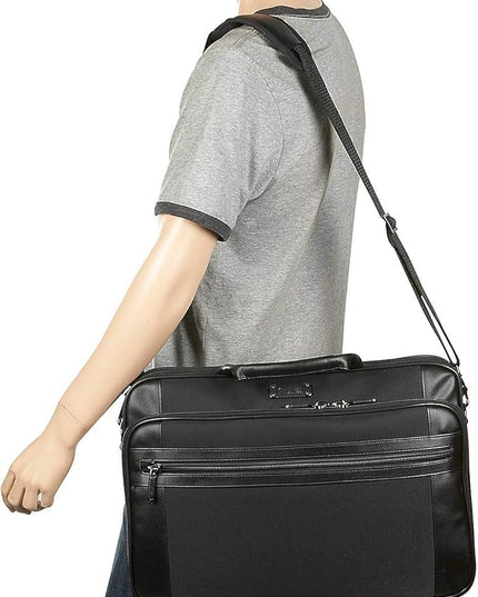 Kenneth Cole Reaction Urban Traveler Slim 18.4" Laptop Sleeve Top Zip Computer Portfolio Bag, Black