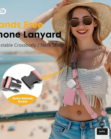 Phone Lanyard Crossbody, Cell Phone Strap for Around The Neck Adjustable, Cute Lanyard for iPhone Case ID Holder Keys Accessories Travel Essential