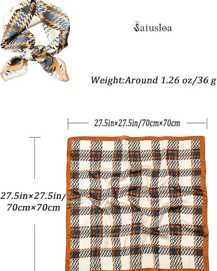 Neck Scarf For Womens Silky Head Scarves Hair Bandanas Square Scarf Fashion Accessories lightweight