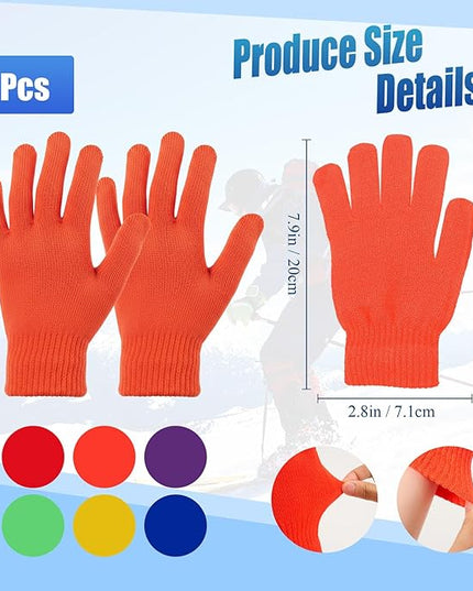 Hillban Winter Beanie Hat Gloves Set with Warm Socks Bulk, Homeless Knitted Beanie Cap Thick Thermal Winter Gloves Socks Pack