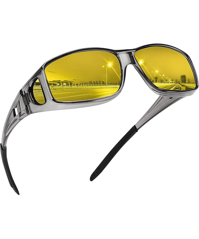 MEETSUN Fit Over Glasses Sunglasses for Men Women,Wrap Around Sunglasses Polarized UV400 Protection