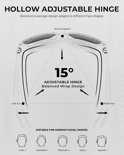 KALIYADI Polarized Sunglasses for Men, Lightweight Sun Glasses with UV Protection for Driving Fishing Golf
