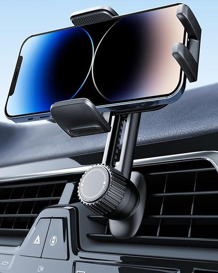 Phone Holders for Your Car: [Never Blocking] Air Vent Cell Phones Mount for iPhone 17 Pro Max & Samsung Android Smartphone [Thick Cases Friendly] Hands-Free Auto Mobile Phone Stand