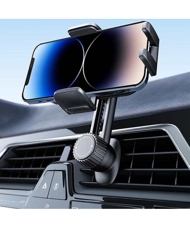 Phone Holders for Your Car: [Never Blocking] Air Vent Cell Phones Mount for iPhone 17 Pro Max & Samsung Android Smartphone [Thick Cases Friendly] Hands-Free Auto Mobile Phone Stand