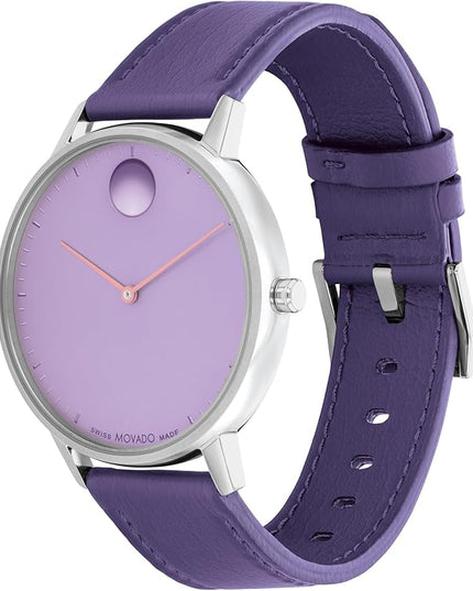 Movado Face Men's Luxury Quartz Watch - Swiss Movement - Water Resistance 30 Meters (3ATM) - Elegant Timepiece - Gift for Him - 41mm