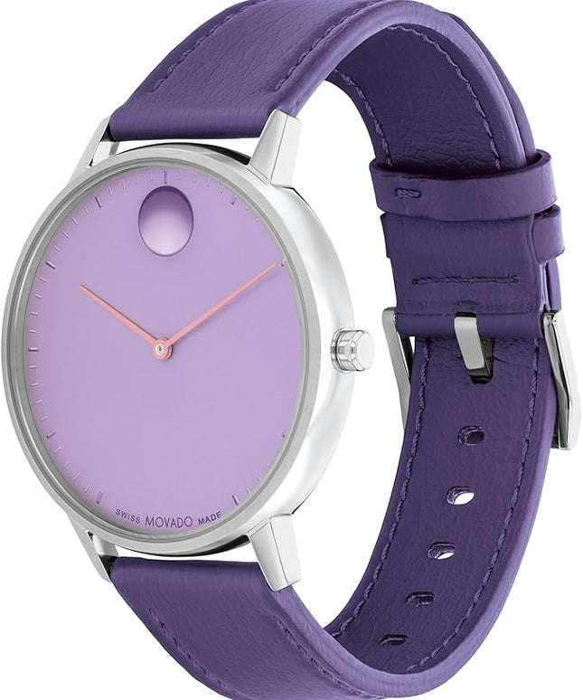 Movado Face Men's Luxury Quartz Watch - Swiss Movement - Water Resistance 30 Meters (3ATM) - Elegant Timepiece - Gift for Him - 41mm