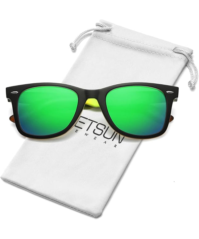 MEETSUN Polarized Sunglasses for Women Men Classic Retro Square Frame Driving Sun Glasses UV Protection