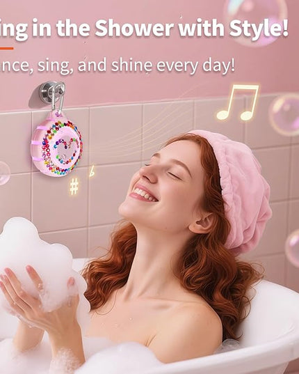 HEYSONG Bluetooth Shower Speaker + DIY Diamond Stickers – Great Gift for Girls