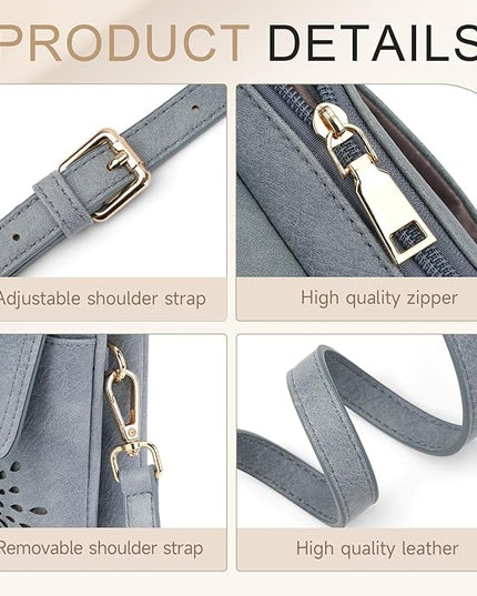APHISON Small Crossbody Bags for Women Trendy, Leather Phone Wallet Purses Handbags Card Slots with Adjustable Strap