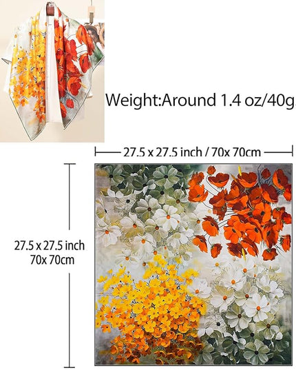 Dailyacc Hair Bandanas Scarf For Women Lightweight Fashion Neck Silk Satin Head Scarves For Sleeping Handbags Scarf