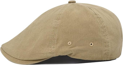 VOBOOM Cotton Washing Flat Cap Cabbie Hat Gatsby Ivy Irish Hunting Newsboy