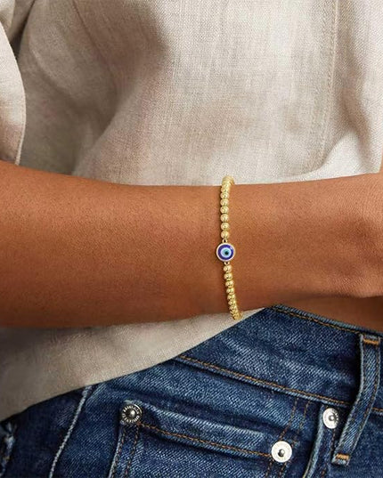 Gold Bracelets for Women 14K Gold Beaded Bracelets Stackable Bracelets for Women Gold Charm Bracelet Non Tarnish Gold Jewelry for Women Trendy