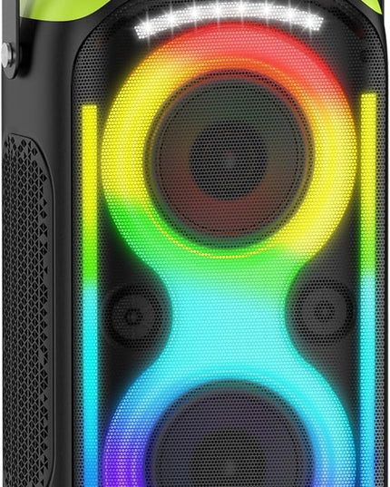 Bluetooth Speaker 160W Loud Wireless Outdoor Portable Big Powerful Deep Bass Sound TWS Large Home Party Speakers with Subwoofer LED Lights